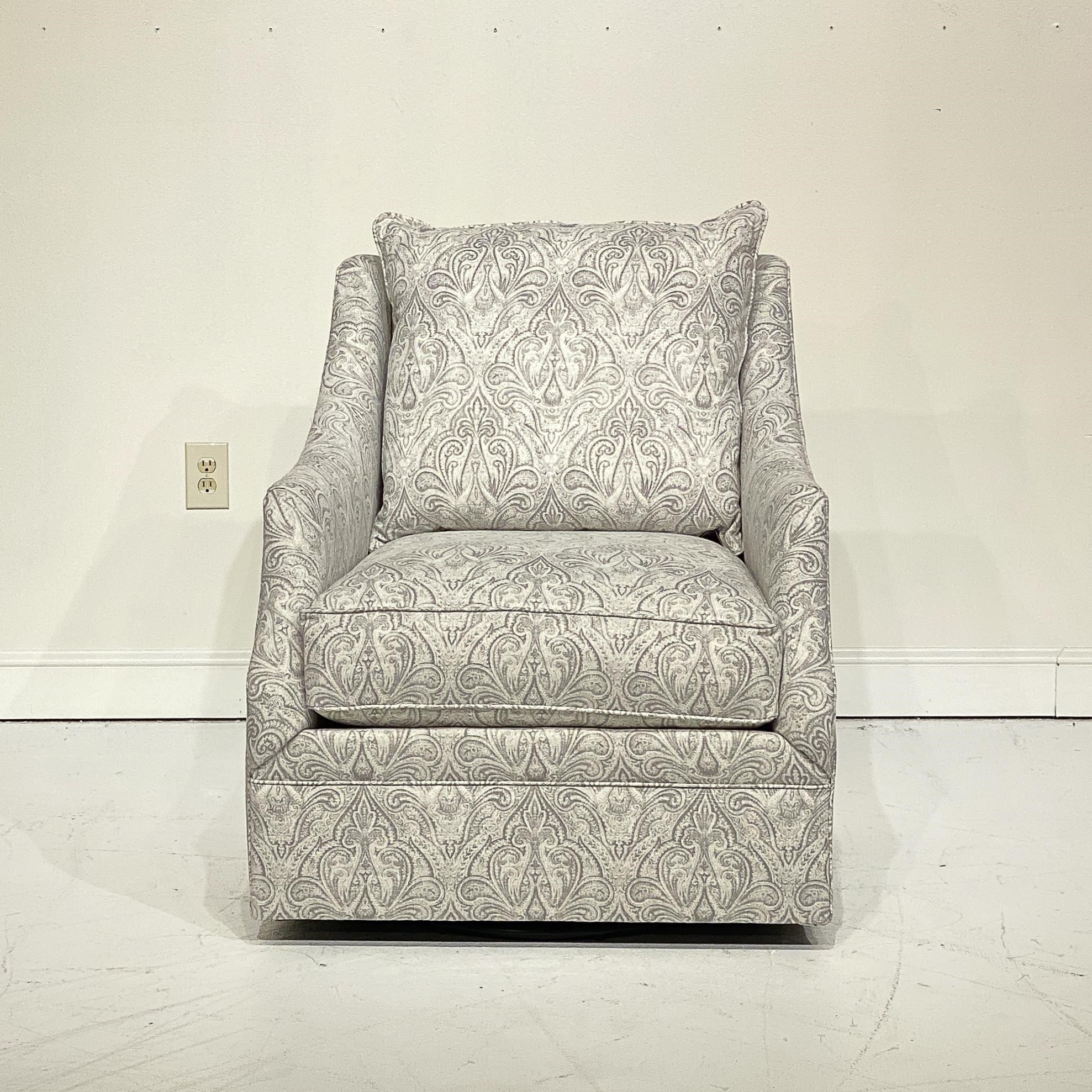 Robin Bruce Kara LRURBKARASC6 Swivel Chair in Paisley Fabric